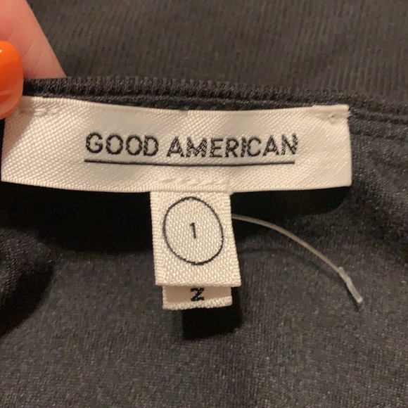 GOOD AMERICAN Black Tortoise Ring Corset Top SMALL - Picture 5 of 10